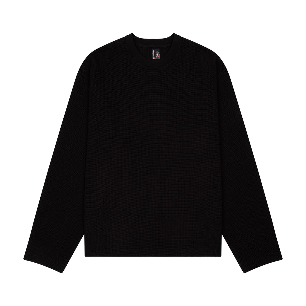 "blossom" waffle Longsleeve black