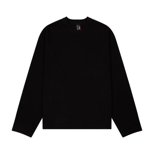 "blossom" waffle Longsleeve black