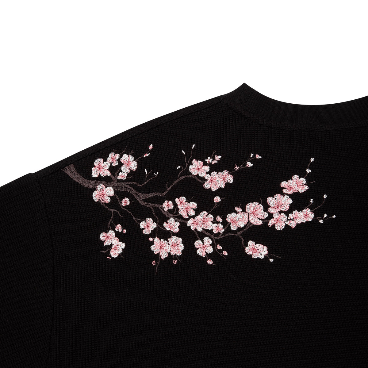 "blossom" waffle Longsleeve black