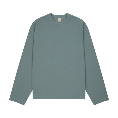"blossom" waffle Longsleeve blue