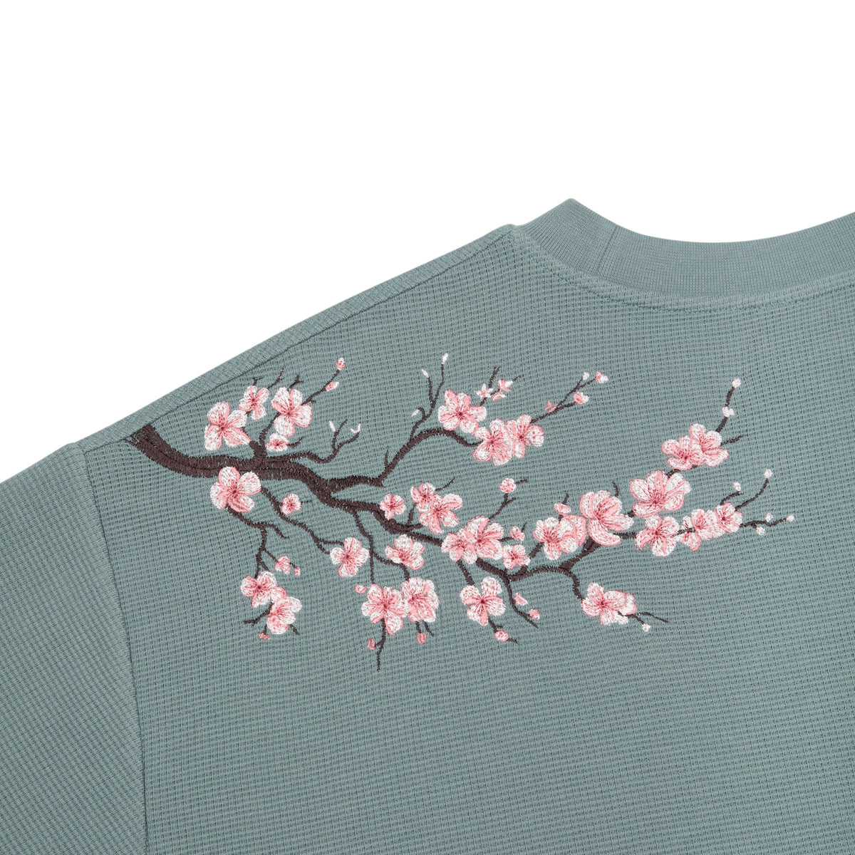"blossom" waffle Longsleeve blue