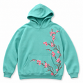 Aqua Blossom Hoodie