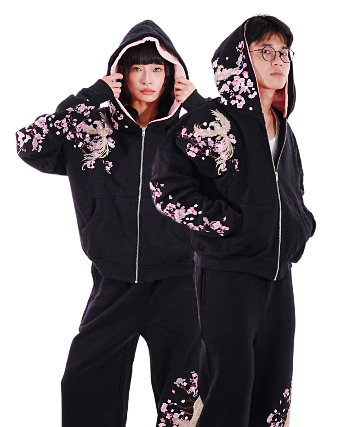 Midnight Black - Okasai Boxy Hoodie