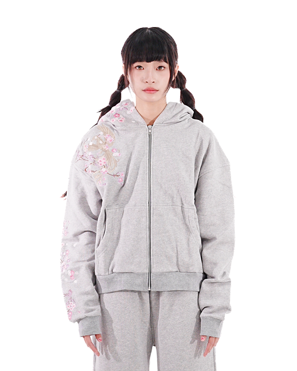 Misty Grey - Okasai Boxy Hoodie