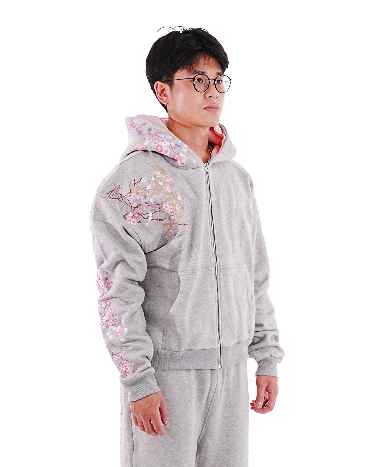 Misty Grey - Okasai Boxy Hoodie